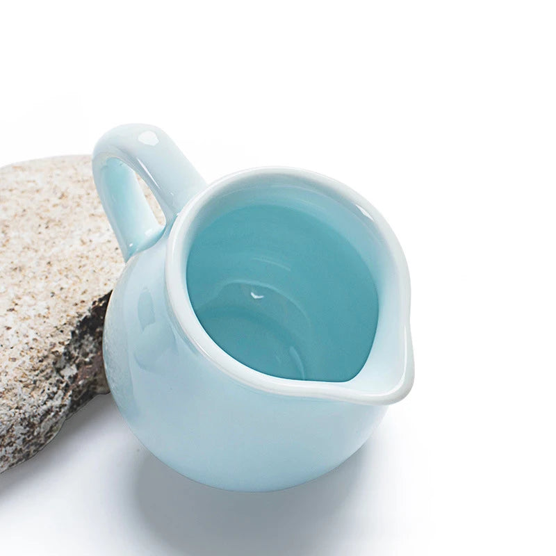 Exquisite Celadon fair tea pot, blue fair teapot,kung fu teacup, handmade tea cup,Japanese-style teaset tea accessories 140ml