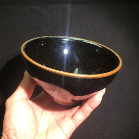 Jianzhan Black Tenmoku Glaze Ceramic Mug Cups Big Japanese Matcha Tea Bowl Natural Clay Kiln Fired Chinese Ancient Craftmenship