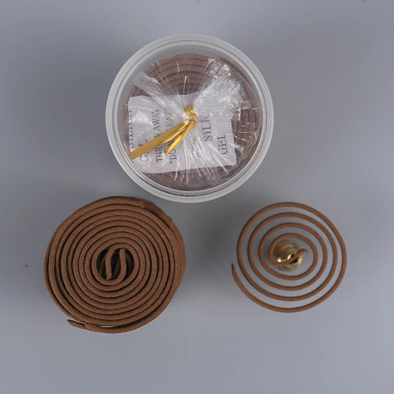 48pcs/box Natural Coil Incense Aromatherapy Fragrance Indoors Indian Buddhist Sandalwood Incense Without Censer