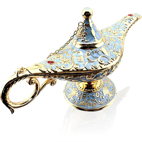 1pc Incense Burner Wishing Lamp Aladdin Lamp Desktop Adornment Aroma Furnace Incense Burner Aroma Diffuser For Home Office Decor