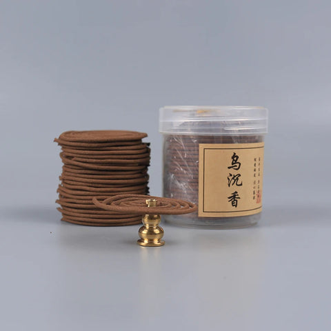 48pcs/box Natural Coil Incense Aromatherapy Fragrance Indoors Indian Buddhist Sandalwood Incense Without Censer