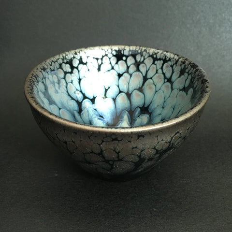 Jianzhan Blue Oilspot Ceramic Tenmokus Cups Beautiful Natural Clay Glaze Fired in Kiln Gifts Chinese Song Dynasty's Crafts