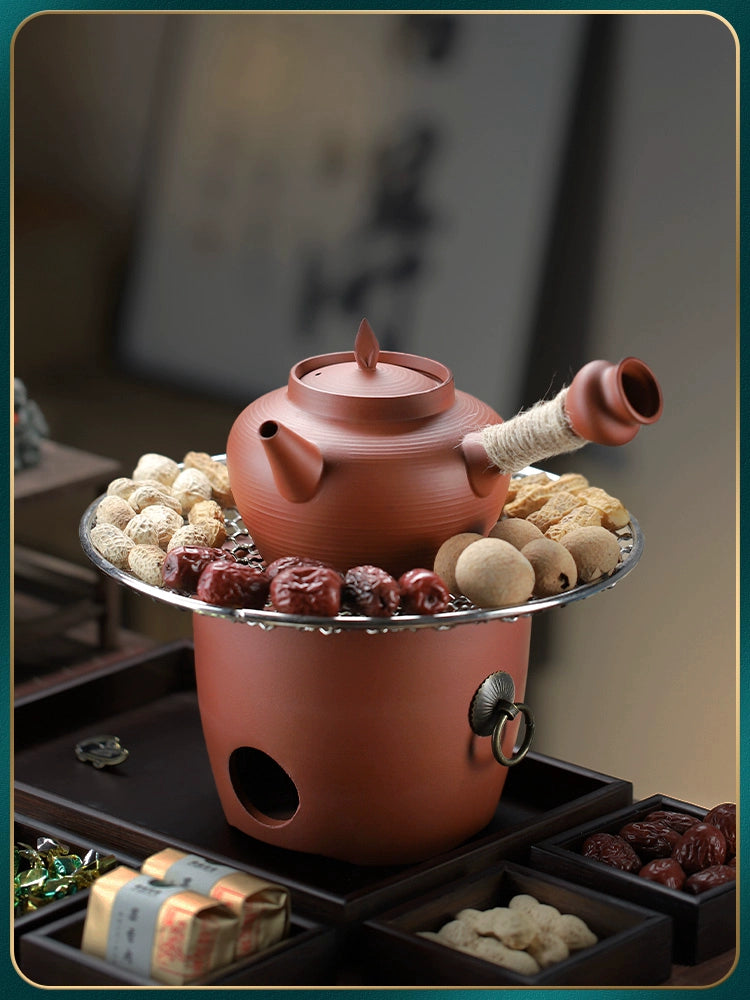 Purple Clay Stove Enclosure Furnace Tea Cooker Full Set of Chinese Tea Brewing Pot Chaozhou Charcoal Stove Suit Tea Cooker Teapot Charcoal Stove