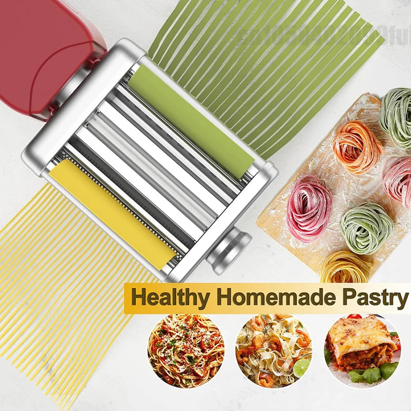 Pasta Spaghetti Fettuccine For KitchenAid Portable Noodle Maker 3-in-1 Roller Cutter Making Tool Press Washable Machine Making