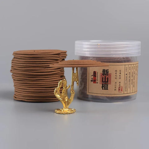 48pcs/box Natural Coil Incense Aromatherapy Fragrance Indoors Indian Buddhist Sandalwood Incense Without Censer