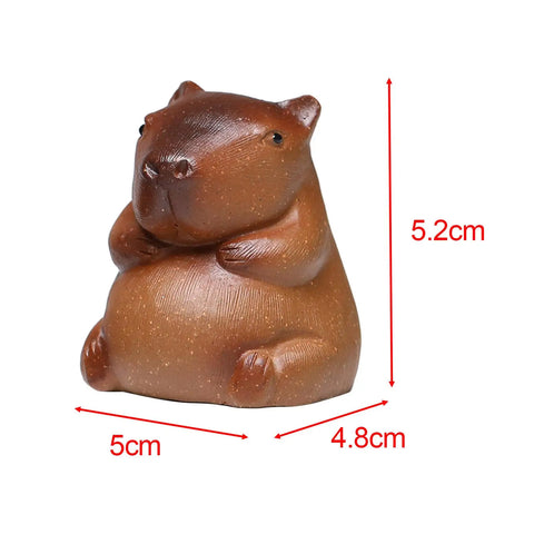 Tea Pet Ornaments Accessories Cute Capybara Tea Pet for Tea Lovers Yoga Room