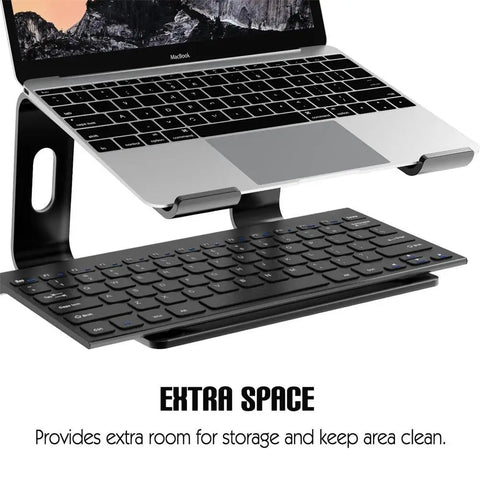 Laptop Stand Ergonomic Laptops Desk Elevator Riser Metal Cooling Holder Compatible For Up To 15.6 Inches Notebook Computer