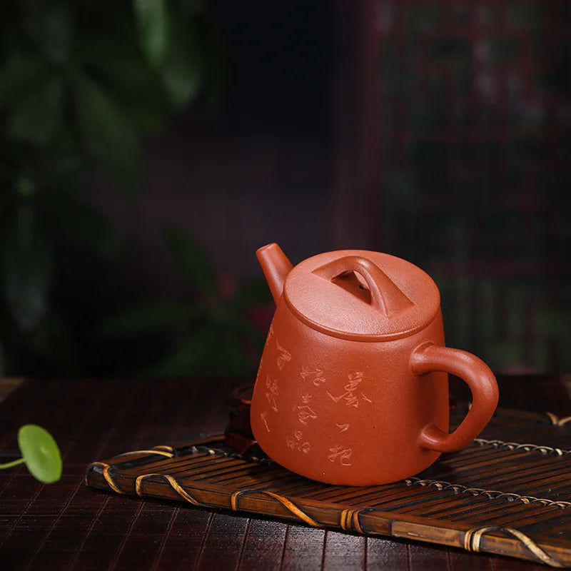 High Stone Ladle Purple Clay Pot Zisha Teapot Yixing Handmade Pot Kung-fu Teaware  Purple Clay Drinkware For Puer Green Black