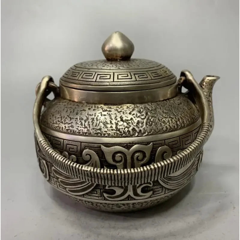 China White copper archaize teapot crafts statue