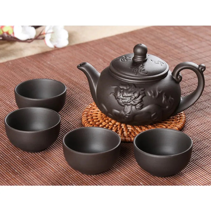 New Arrival Purple Clay Teapot 100ml Yixing Porcelain Kung Fu Tea Pot Set Teapots Chinese Handmade Zisha Ceramic Sets Kettle