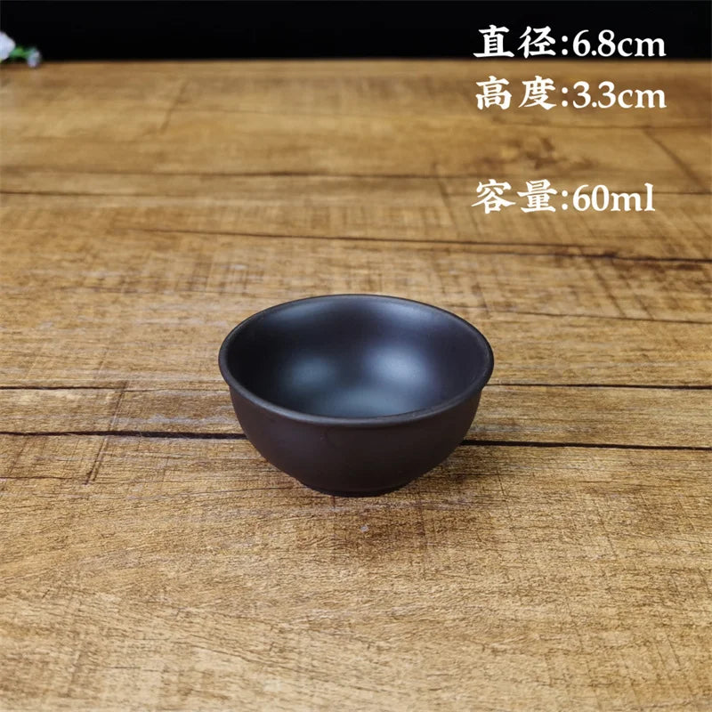 Yixing Raw Ore Purple Clay Teacup Meditation Cup Boutique Handmade Tea Bowl Master Tea Cup Chinese Zisha Tea Set 60ml