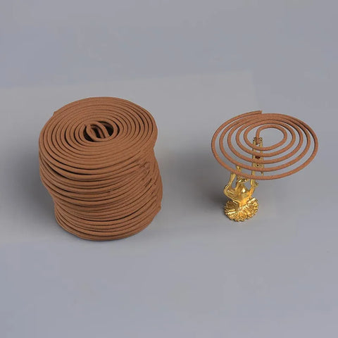 48pcs/box Natural Coil Incense Aromatherapy Fragrance Indoors Indian Buddhist Sandalwood Incense Without Censer