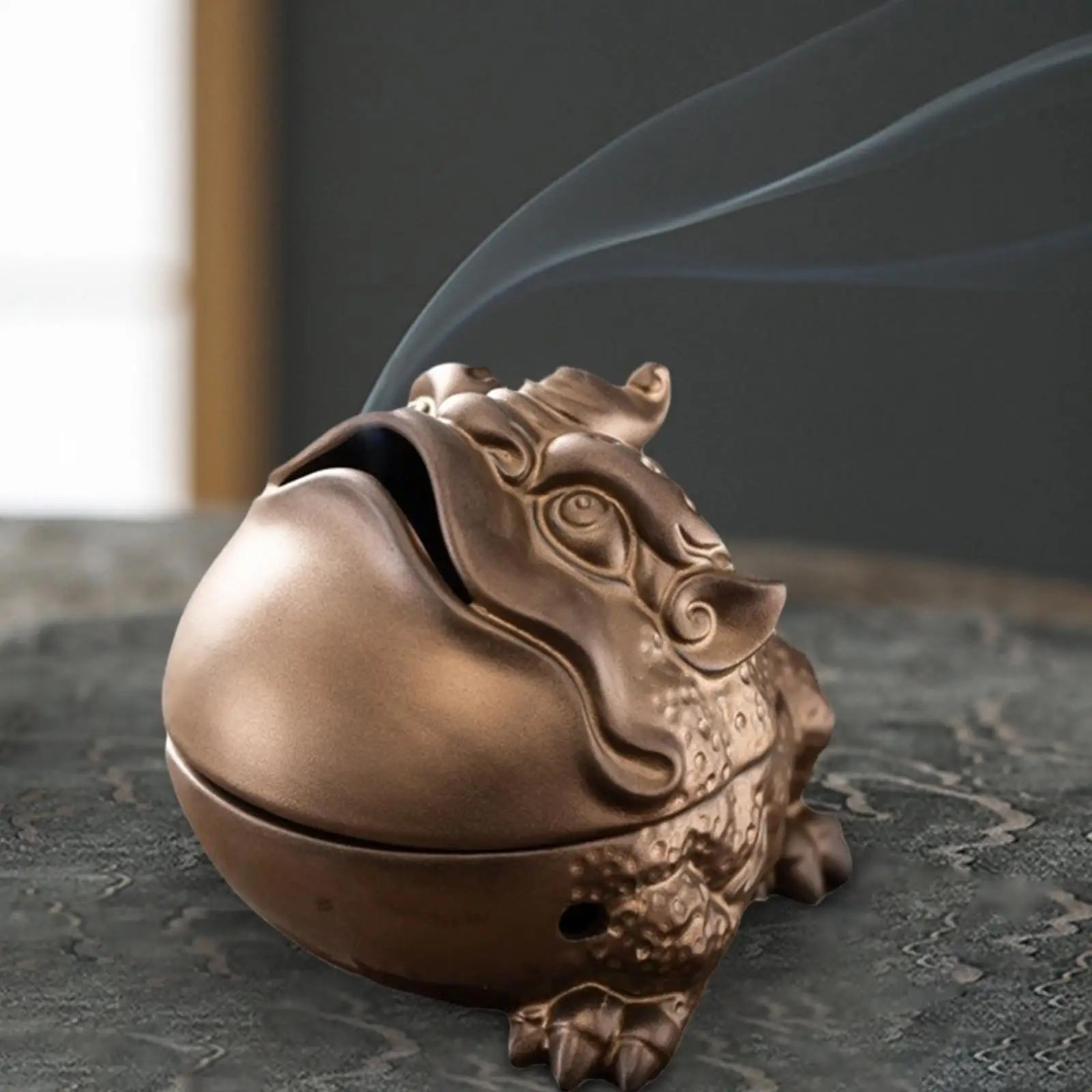 Censer Burner Brave Troops Carved Retro Hotel Toad Tea Ceremony Chinese Styles Feng Shui Ornament Office Decoration Cense Burner