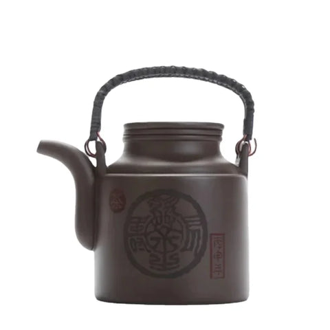 2023New Chinese Purple Clay Tea Pot Chinese Kung Fu Zisha Large Capacity With Filter Handle Hand-painted Teapot Kettle Set