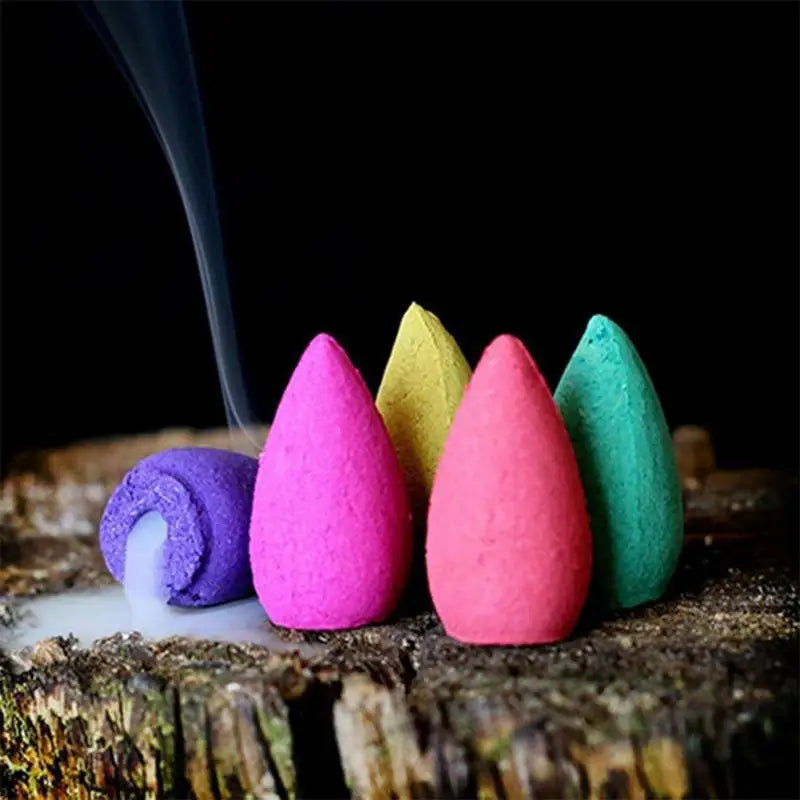 Mixed Waterfall Smoke Backflow Natural Incense Cone Incense Cone Lavender Multi-scented Suitable for Places Tea Room Yoga Room