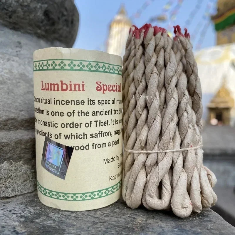 Nepal Traditional Handmade Rope Incense Bedroom Office Air Purification Soothing Spiritual Temple Meditation Aromatherapy