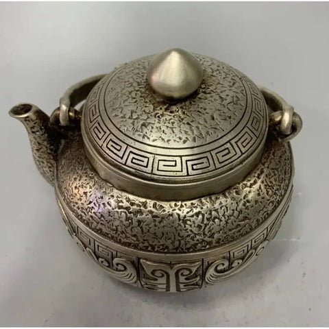 China White copper archaize teapot crafts statue