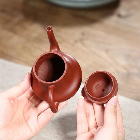 150ML Yixing Hand Crafted Clay Teapot Master Handmade Crimson Mud Dahongpao Tea Pot Kung Fu Zisha Tea ceremony Filter Teaware