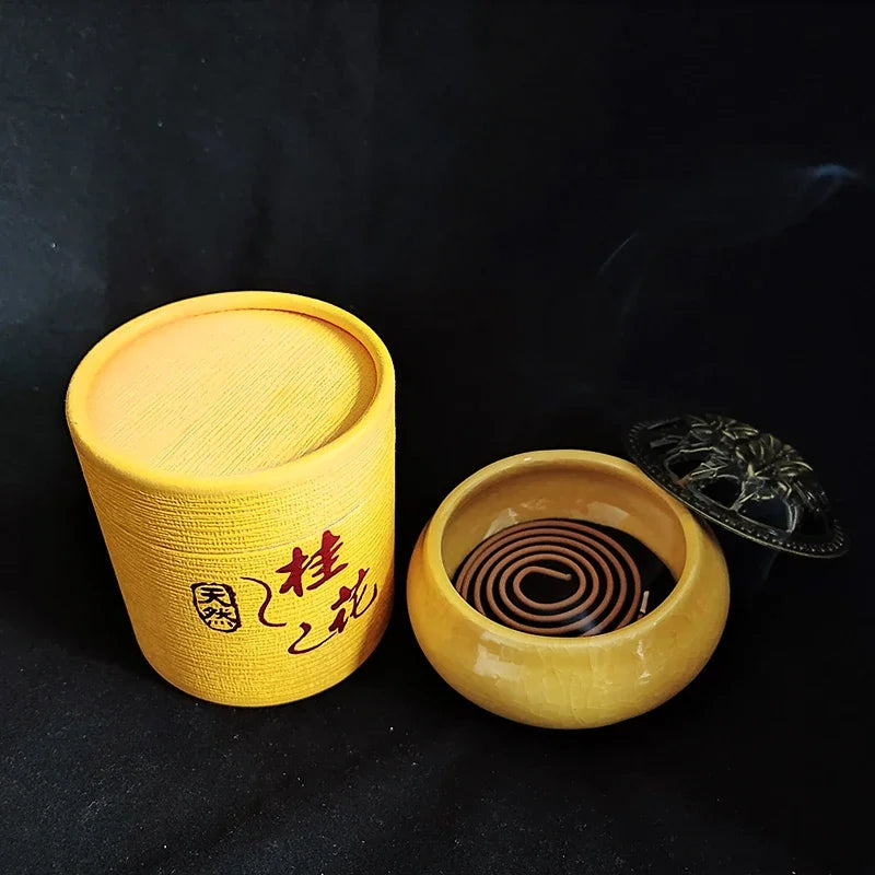 YXY 48plate/box Natural Coil Incense 4 Hour Rose Lavender Sandalwood Tibetan Aromatherapy Indoors Buddhist Censer Home Fragrance