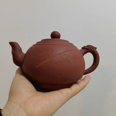 Chinese Yixing teapot purple clay tea pot handmade unique shape purple casserole household Dahongpao Tieguanyin tea set 450ml