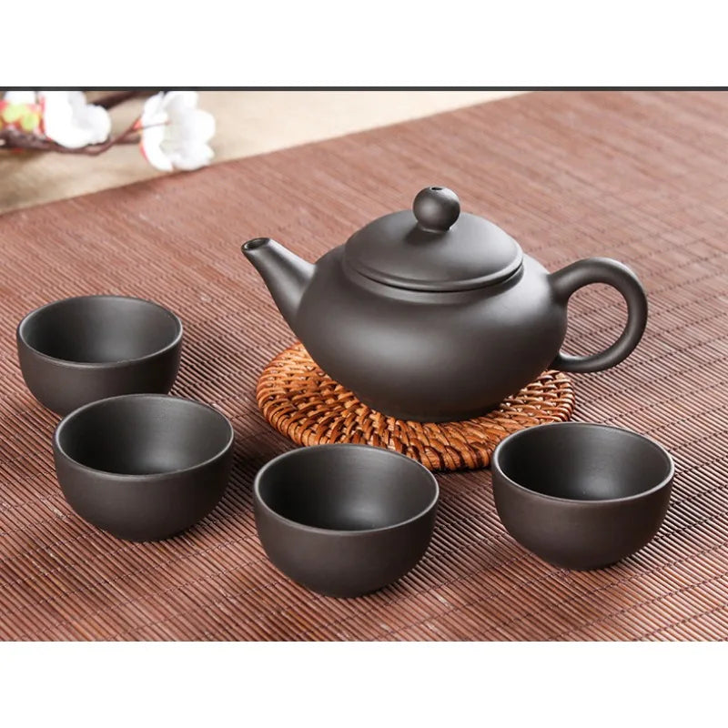 New Arrival Purple Clay Teapot 100ml Yixing Porcelain Kung Fu Tea Pot Set Teapots Chinese Handmade Zisha Ceramic Sets Kettle