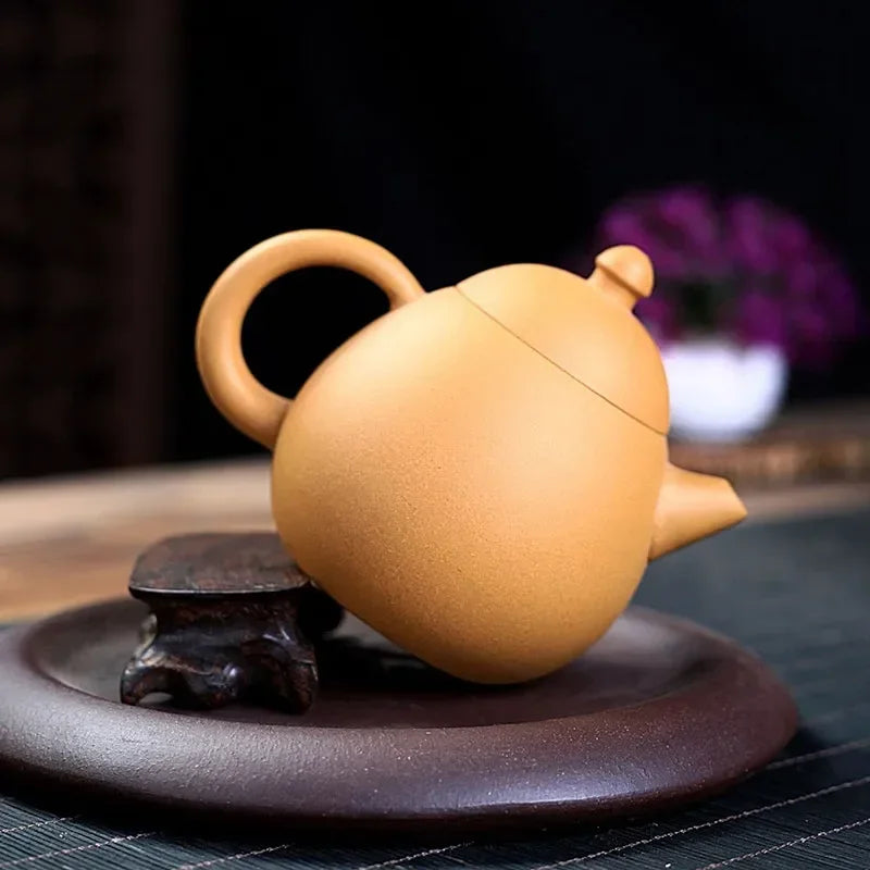 Raw Ore Section Mud Dragon Egg Teapot Antique Yixing Purple Clay Tea Pot Teaset Chinese Filter Tea Maker Teaware Accessories