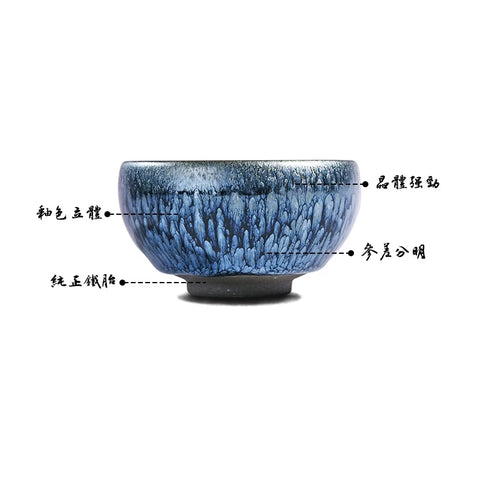 JZ140 Ancient Style Tian Mu Tea Cup Japanese Style Small Flower Tea Bowl Handmade Porcelain Tea Coffee Milk Water Cup/JIANZHAN