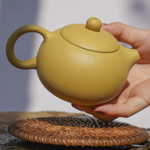 Chinese Clay Teapot with Ball Hole, Handmade Tea Pots Zisha Segment Mud Xishi Yixing Purply, Chinese Kongfu Pots New, 1PC, 200ml