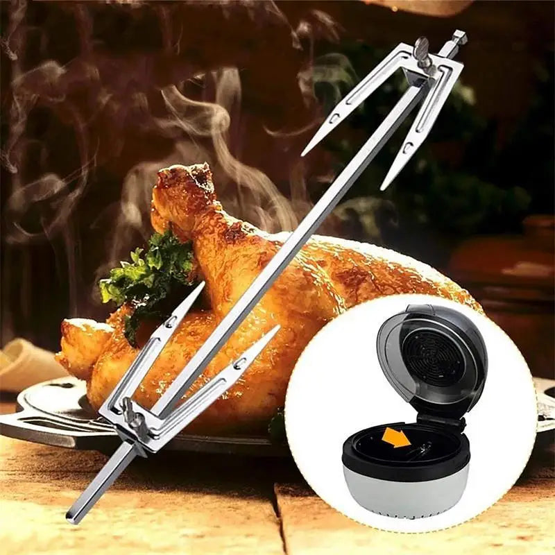 Rotisserie Forks Fork Grill Chicken Fryer Air Spit Meat Roast Rod Bbq Rotating Stainless Barbecue Steel Skewer Skewers Turkey