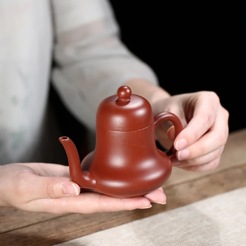 150ML Yixing Hand Crafted Clay Teapot Master Handmade Crimson Mud Dahongpao Tea Pot Kung Fu Zisha Tea ceremony Filter Teaware