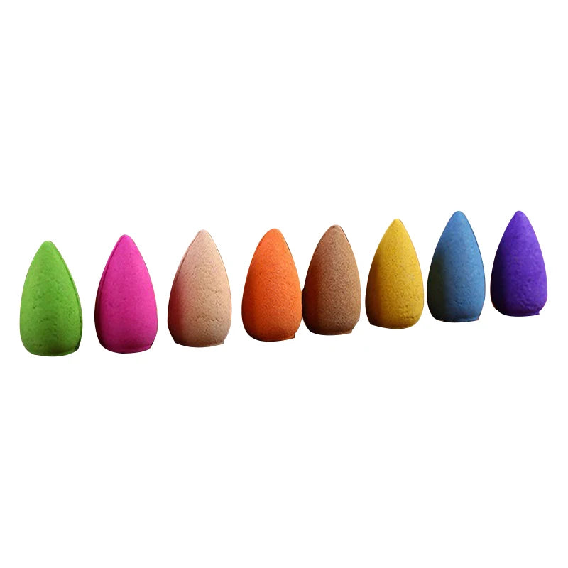 Mixed Waterfall Smoke Backflow Natural Incense Cone Incense Cone Lavender Multi-scented Suitable for Places Tea Room Yoga Room