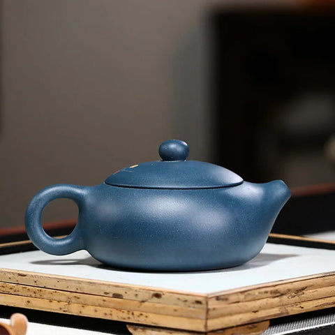 160ml Yixing Handmade Purple Clay Teapot Plum Blossom Xishi Tea Pot Raw Ore Azure Mud Beauty Kettle Customized Tea Set Authentic