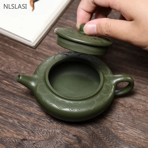 170ml Antique Yixing Purple Clay Teapot Raw Ore Green Mud Filter Tea Infuser Handmade Beauty Tea Pot Chinese Zisha Teaware