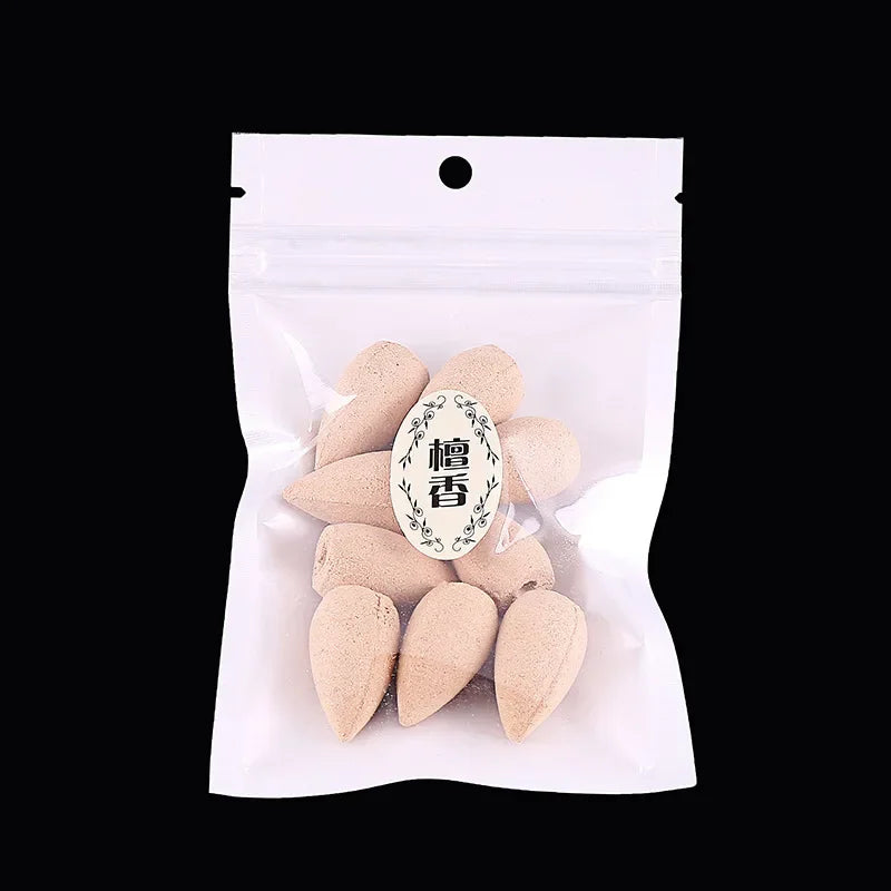 Y 10/50/70Pcs Backflow Incense Cones Lavender Jasmine Smell Living Room Scent for Home Sandwood Lemon Gift Magnolia Cone Incense