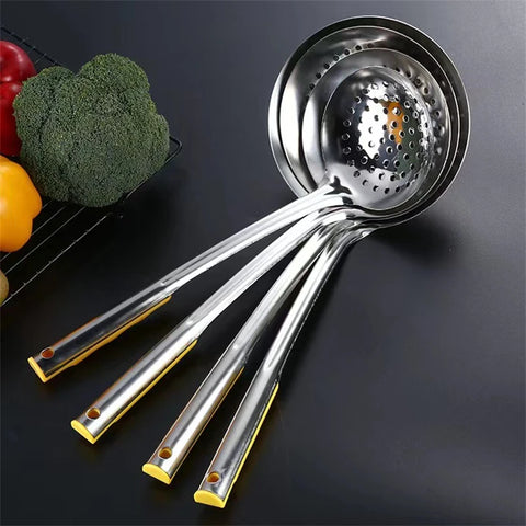 Thickened Stainless Steel Large Colander Filter Spoon Household Noodles Strainer Skimmer Oil Separator Kitchen Gadgets